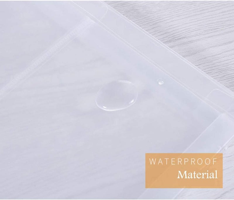 YESSART 9x12 Clear Zip Plastic Envelopes File Document Paper Holder Pack of 4 (4 Pack) - Image 3